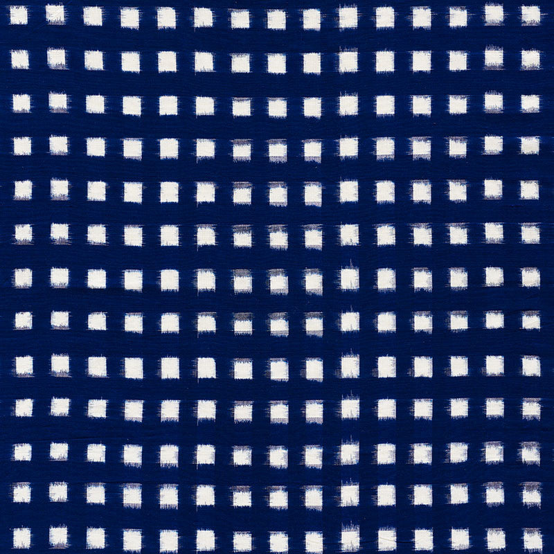 Heiho Ikat Indigo 72350 by Schumacher Fabric Schumacher Fabric Heiho Ikat Indigo 72350Fabric COTTON 100% INDIA </p><p>Repeat: H: HORZ. 1 1/2" (3CM) , V: VERT. 1 3/4" (4CM) 43.5 - Fabric Carolina -