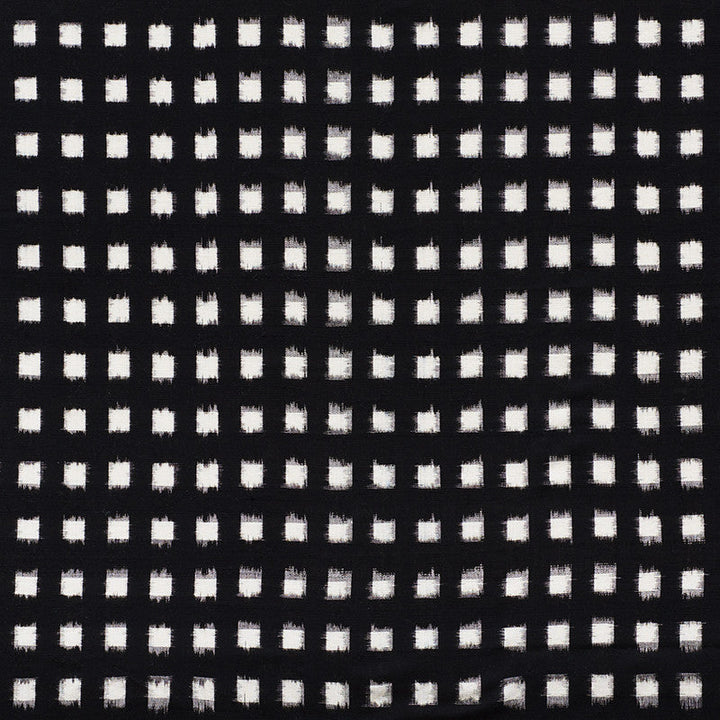 Heiho Ikat Black 72351 by Schumacher Designer Fabric Mingei 100% Cotton - Horizontal: 1.5 and Vertical: 1.75 43.5 - Swanky Fabrics -