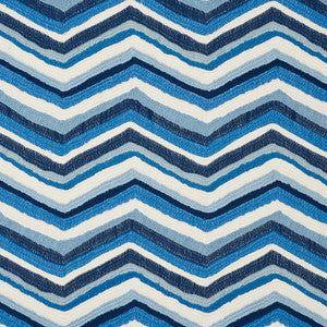 Schumacher Fabric Shasta Embroidery Blue 72471