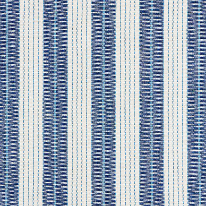 Horst Stripe Delft 72600 by Schumacher Designer Fabric VOGUE LIVING See Sample ITALY MEDIUM DUTY </p><p>Repeat: Horizontal: 4 1/4" (11CM) and Vertical: - 55" (140CM) - Swanky Fabrics -