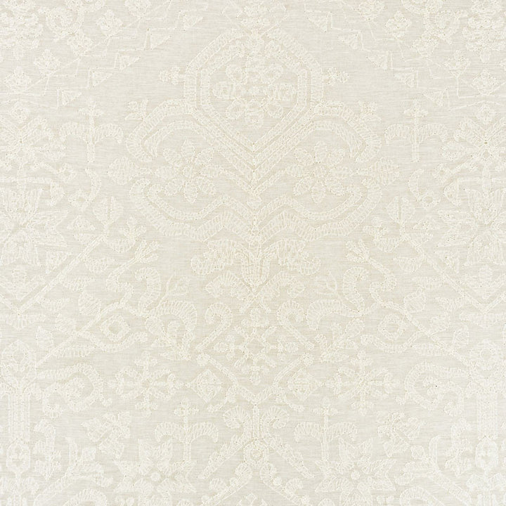 Camilla Sheer Ivory 72660 by Schumacher Designer Fabric SHEERS & CASEMENTS III See Sample INDIA - </p><p>Repeat: Horizontal: 21 3/4" (55CM) and Vertical: 31 1/4" (79CM) 52 1/2" (133 CM) - Swanky Fabrics -