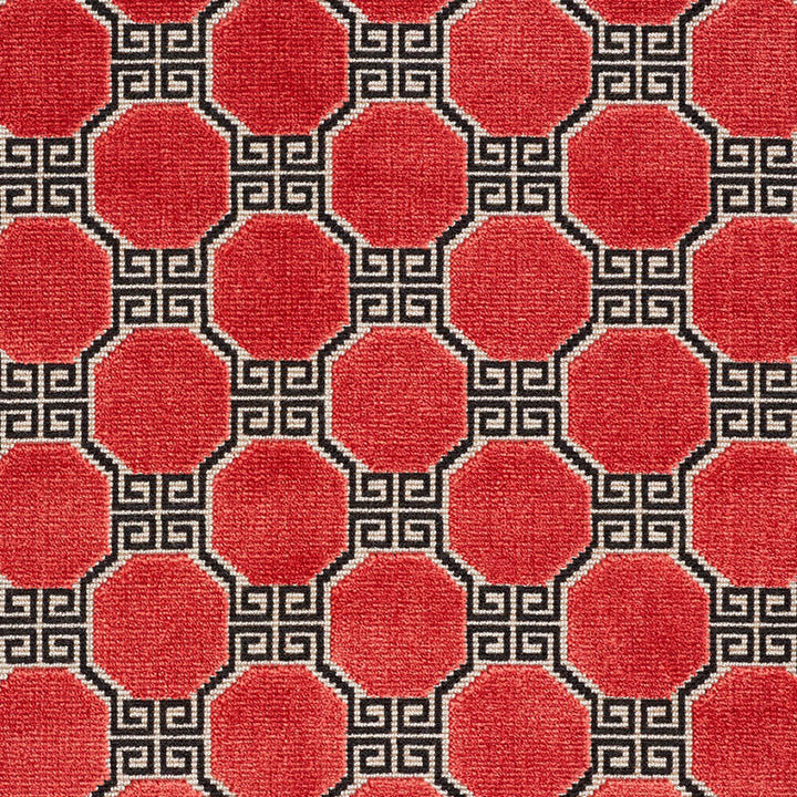 Octavia Velvet Ruby 72796 by Schumacher Designer Fabric CUT & PATTERNED VELVETS VISCOSE 69% COTTON 23% BELGIUM MARTINDALE 18,000 </p><p>Repeat: Horizontal: 2 1/2" (6CM) and Vertical: 2 1/2" (6CM) 53 - Swanky Fabrics -