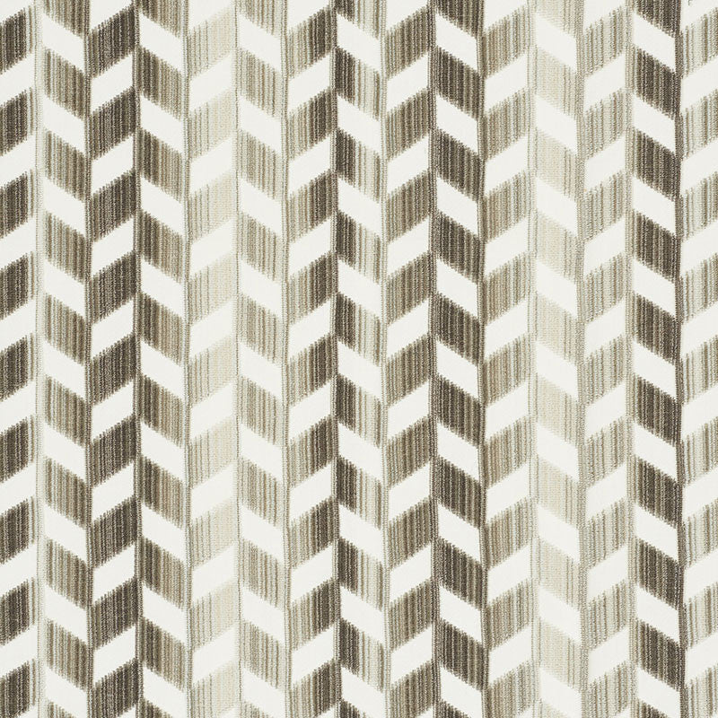 Chevron Strie Velvet Stone 72810 by Schumacher Designer Fabric CUT & PATTERNED VELVETS See Sample INDIA MEDIUM DUTY </p><p>Repeat: Horizontal: 26 1/2" (67CM) and Vertical: 2 1/4" (6CM) 53 1/2" (136CM) - Swanky Fabrics -