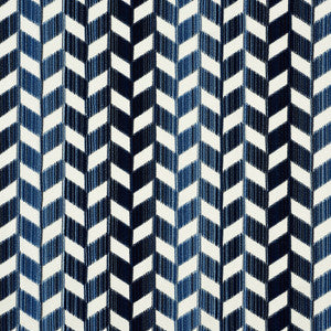 Schumacher Fabric Chevron Strie Velvet Lapis 72811
