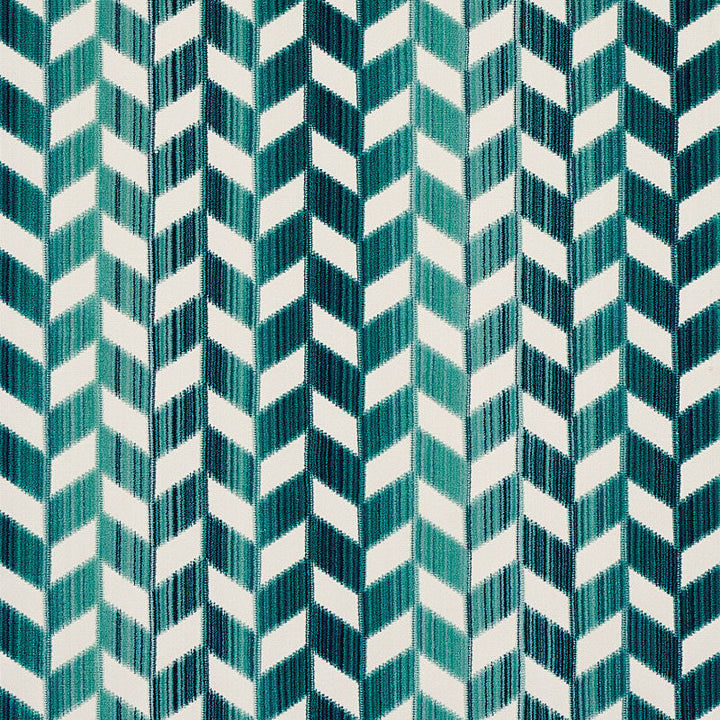 Chevron Strie Velvet Peacock 72813 by Schumacher Designer Fabric CUT & PATTERNED VELVETS COTTON 45% POLYESTER 55% INDIA MARTINDALE 60,0000 </p><p>Repeat: Horizontal: 2 3/5" (7CM) and Vertical: 2 1/5" (6CM) 55 - Swanky Fabrics -