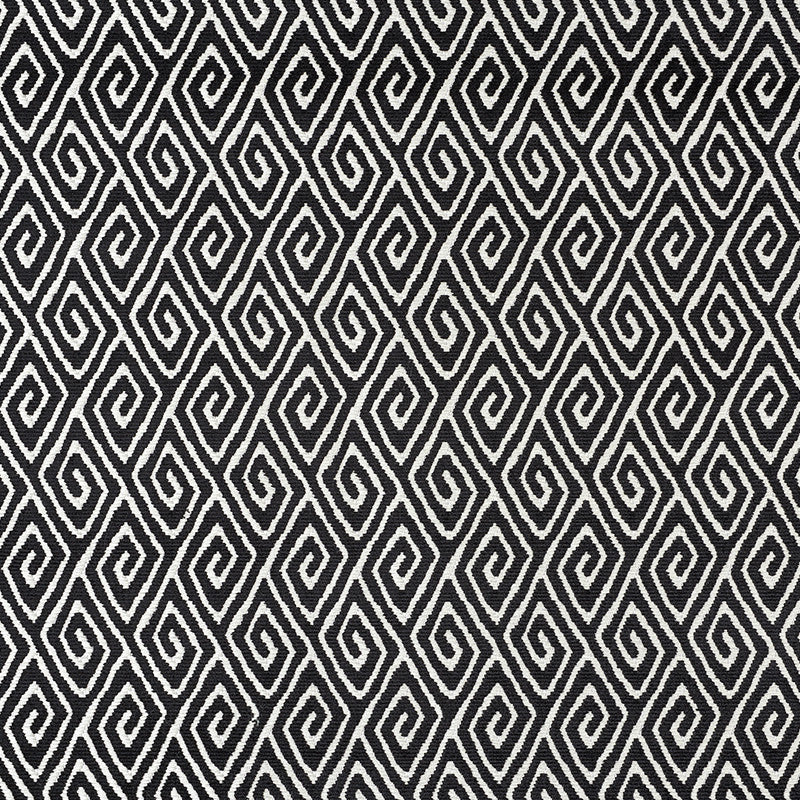 Diamante Velvet Onyx 72831 by Schumacher Designer Fabric Cut-Patterned-Velvets 71% Viscose, 29% Cotton Wyzenbeek 35,000 Horizontal: 1.75 and Vertical: 3 54 - Swanky Fabrics -