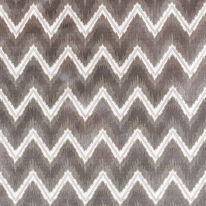 Chevron Velvet Grey 72841 by Schumacher Designer Fabric Cut-Patterned-Velvets 50% Cotton, 50% Viscose Martindale 60,000 Horizontal: 3.25 and Vertical: 4.25 54 - Swanky Fabrics -