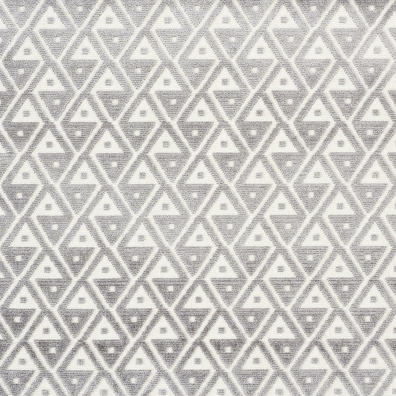 Hoffmann Velvet Silver 72991 by Schumacher Designer Fabric Cut-Patterned-Velvets 56% Viscose, 44% Cotton Martindale 60,000 Horizontal: 2 and Vertical: 2 54 - Swanky Fabrics -