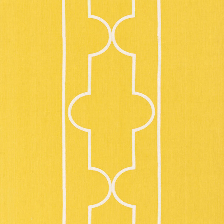 Limitless Lattice Yellow 73072 by Schumacher Fabric Schumacher Fabric Limitless Lattice Yellow 73072Fabric COTTON 48% INDIA </p><p>Repeat: H: HORZ. 30" (76CM) , V: VERT. 15 1/4" (39CM) 57.5 - Fabric Carolina -