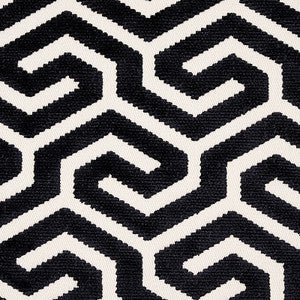 Schumacher Fabric Ming Fret Velvet Black 73107