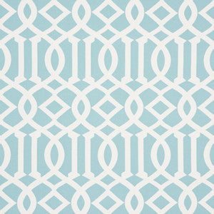 Schumacher Fabric Imperial Trellis Indoor/Outdoor Aqua 73161