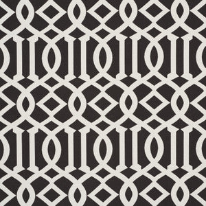 Schumacher Fabric Imperial Trellis Indoor/Outdoor Black 73162