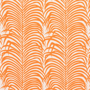 Schumacher Fabric Zebra Palm Indoor/Outdoor Orange 73172