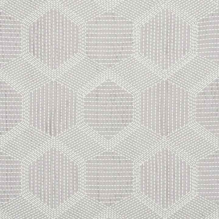 Tortuga Embroidery Grey 73201 by Schumacher Designer Fabric Au-Naturel 60% Polyester, 40% Viscose - Horizontal: 12.25 and Vertical: 14.75 49.5 - Swanky Fabrics -