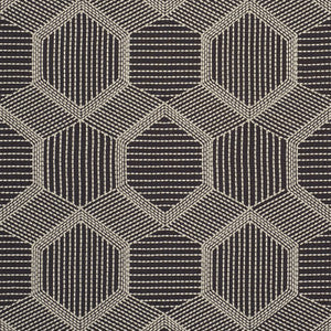 Schumacher Fabric Tortuga Embroidery Black 73202