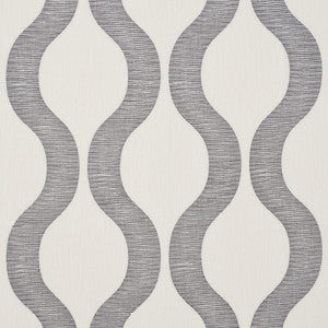 Schumacher Fabric Ondata Charcoal 73222