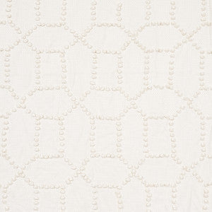 Schumacher Fabric Vento Embroidery Ivory 73281