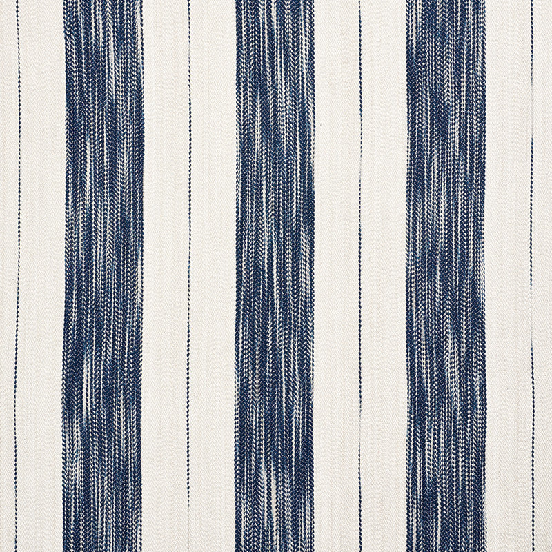 Arroyo Stripe Indigo 73311 by Schumacher Designer Fabric Au-Naturel 100% Cotton Martindale 35,000 Horizontal: 9 and Vertical: - 55 - Swanky Fabrics -