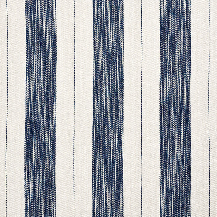 Arroyo Stripe Indigo 73311 by Schumacher Designer Fabric Au-Naturel 100% Cotton Martindale 35,000 Horizontal: 9 and Vertical: - 55 - Swanky Fabrics -