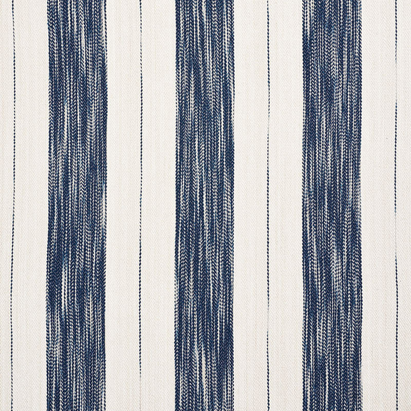 Arroyo Stripe Indigo 73311 by Schumacher Designer Fabric AU NATUREL See Sample INDIA - </p><p>Repeat: Horizontal: 9" (23CM) and Vertical: - 55" (140CM) - Swanky Fabrics -