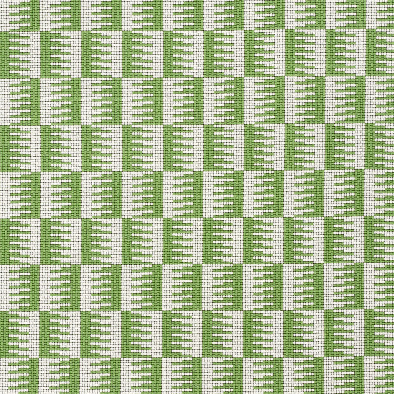 Dovetail Green 73321 by Schumacher Designer Fabric INDOOR/OUTDOOR II: PRINTS & WOVENS See Sample BELGIUM HEAVY DUTY </p><p>Repeat: Horizontal: 1 1/2" (4CM) and Vertical: 3 1/4" (8CM) 57" (145 CM) - Swanky Fabrics -