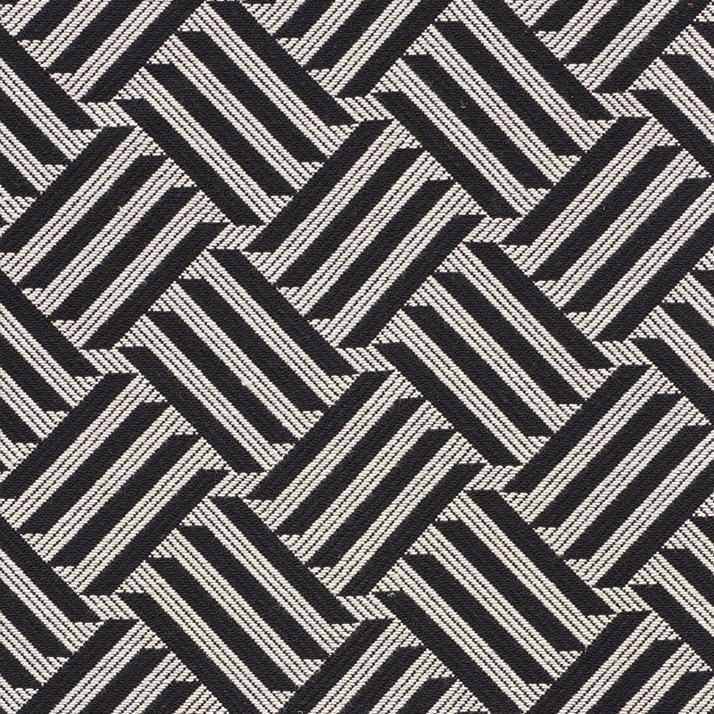 Cross Hatch Black 73451 by Schumacher Designer Fabric Happy-Together 42% Linen, 38% Cotton, 20% Polyester Martindale 30,000 Horizontal: 4.5 and Vertical: 4.5 55.5 - Swanky Fabrics -