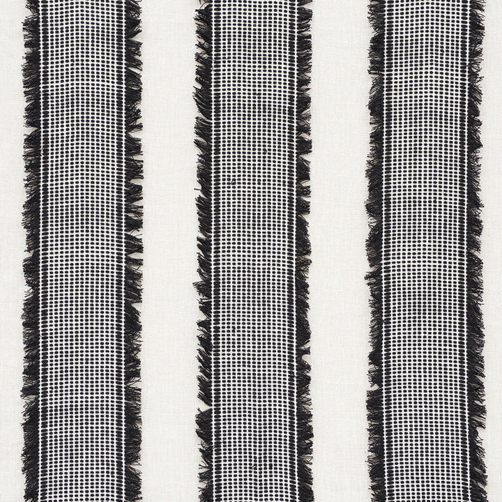 Tulum Black 73591 by Schumacher Designer Fabric HAPPY TOGETHER II LINEN 70% COTTON 30% INDIA </p><p>Repeat: Horizontal: 8 1/4" (21CM) and Vertical: 49.5 - Swanky Fabrics -