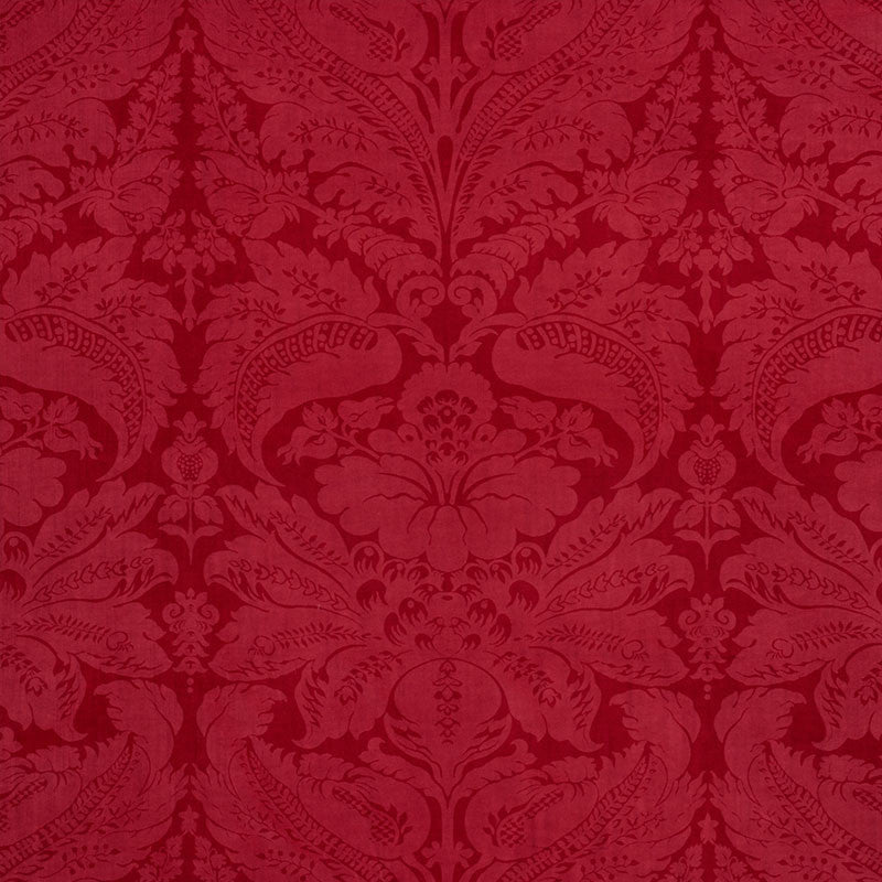 Cordwain Velvet Red 73952 by Schumacher Designer Fabric CUT & PATTERNED VELVETS COTTON 84% POLYESTER 16% ITALY MARTINDALE 45,000 </p><p>Repeat: Horizontal: 27" (69CM) and Vertical: 42" (107CM) 56.25 - Swanky Fabrics -