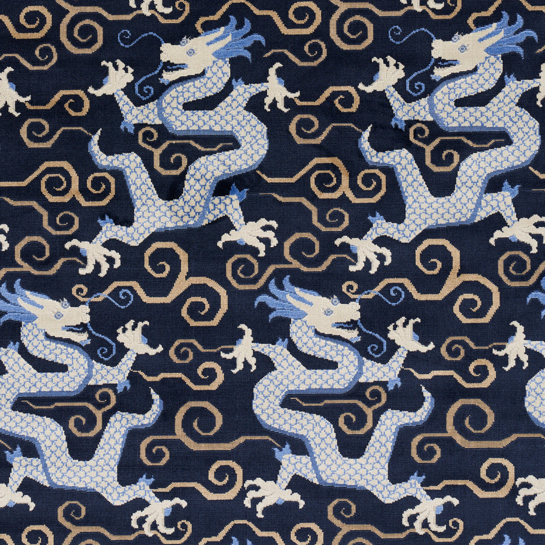 Schumacher Fabric Bixi Velvet - Midnight Blue