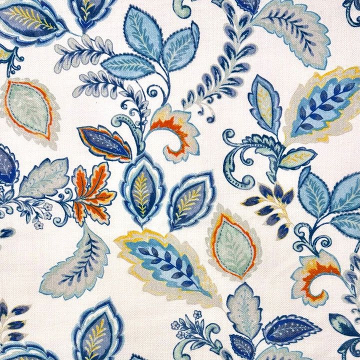 Dahlia Blue Mix by Europatex Designer Fabric Dahlia 100% Cotton 55.00 inches - Swanky Fabrics -
