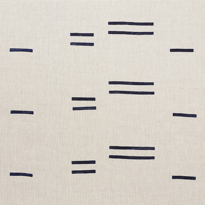 Oaxaca Navy 74000 by Schumacher Designer Fabric Caroline-Z-Hurley 100% Linen - Horizontal: 18 and Vertical: 18 54 - Swanky Fabrics -