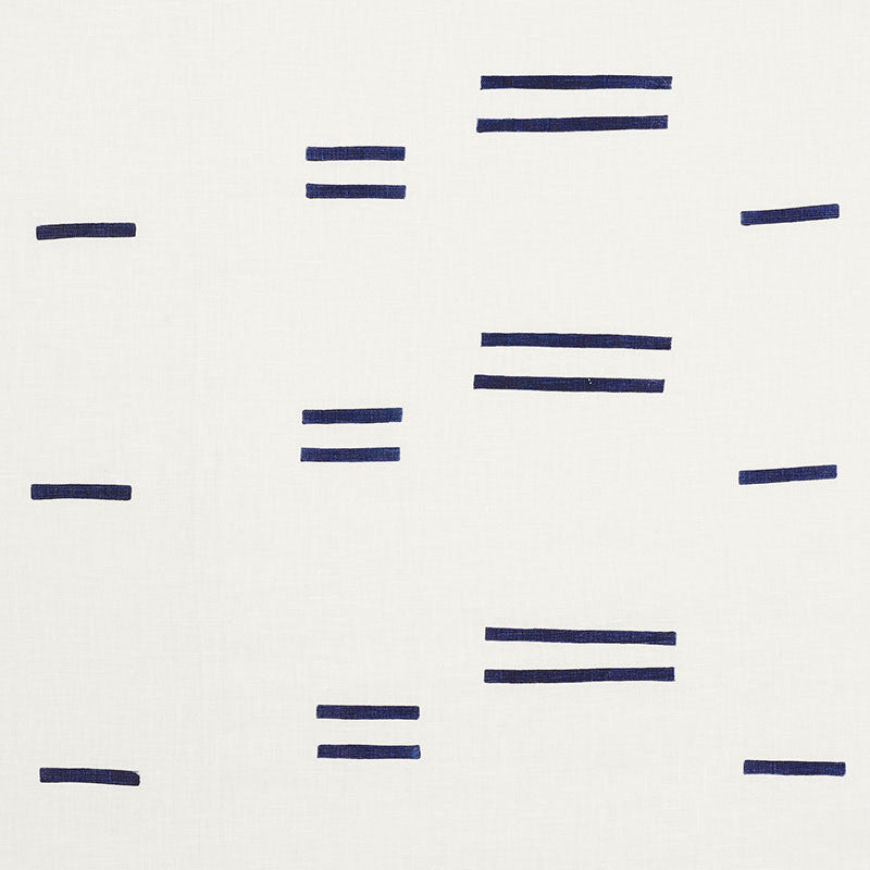 Oaxaca Navy On White 74010 by Schumacher Designer Fabric CAROLINE Z HURLEY LINEN 100% UNITED STATES OF AMERICA </p><p>Repeat: Horizontal: 18" (45CM) and Vertical: 18" (45CM) 54 - Swanky Fabrics -