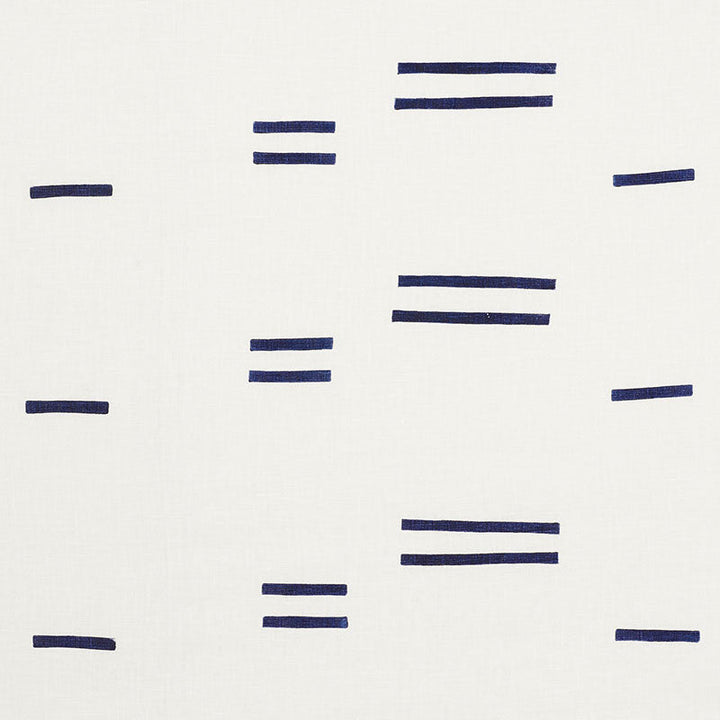 Oaxaca Navy On White 74010 by Schumacher Designer Fabric CAROLINE Z HURLEY See Sample UNITED STATES OF AMERICA MEDIUM DUTY </p><p>Repeat: Horizontal: 18" (45CM) and Vertical: 18" (45CM) 54" (137CM) - Swanky Fabrics -