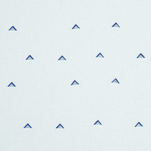 Schumacher Fabric Overlapping Triangles Navy & White 74021