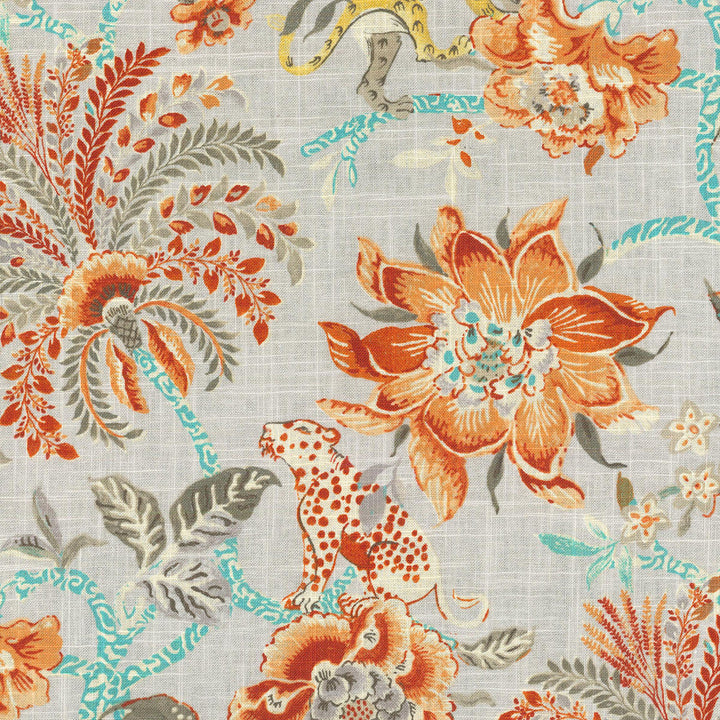 Braganza Persimmon 750542 by Williamsburg Designer Fabric - 100% Polyester CHINA 27000 Horizontal: 25.25 and Vertical: 13.5 54 - Swanky Fabrics -
