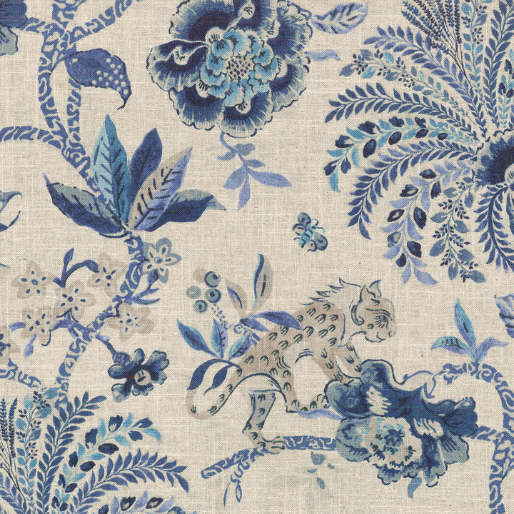 Braganza Ink 750543 by Williamsburg Designer Fabric - 55% Linen 45% Cotton CHINA 27000 Horizontal: 13.5 and Vertical: 25.25 54 - Swanky Fabrics -
