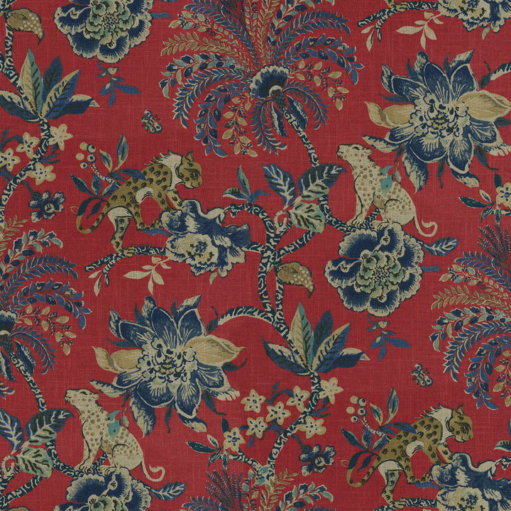 Braganza Poppy 750680 by Williamsburg Designer Fabric - 100% Spun Poly China 27000 Horizontal: 13.5 and Vertical: 25.25 54 - Swanky Fabrics -