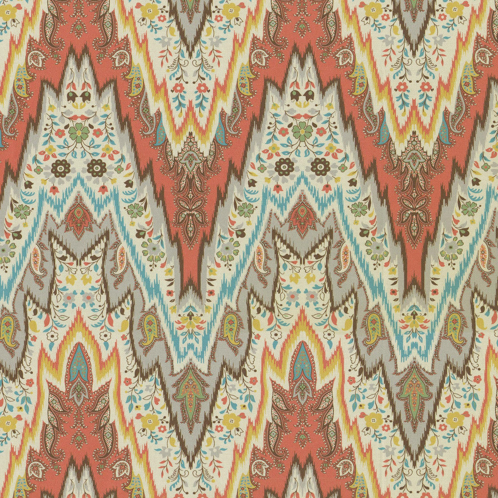 Bray Flamestitch Nectar 750690 by Williamsburg Designer Fabric - 100% Cotton PERU Horizontal: 13.5 and Vertical: 12.6 54 - Swanky Fabrics -