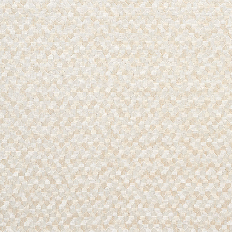Ivins Embroidery Ivory 75120 by Schumacher Designer Fabric RELAXED GLAMOUR See Sample INDIA - </p><p>Repeat: Horizontal: 3/4" (2CM) and Vertical: 1 1/4" (3CM) 50" (127CM) - Swanky Fabrics -