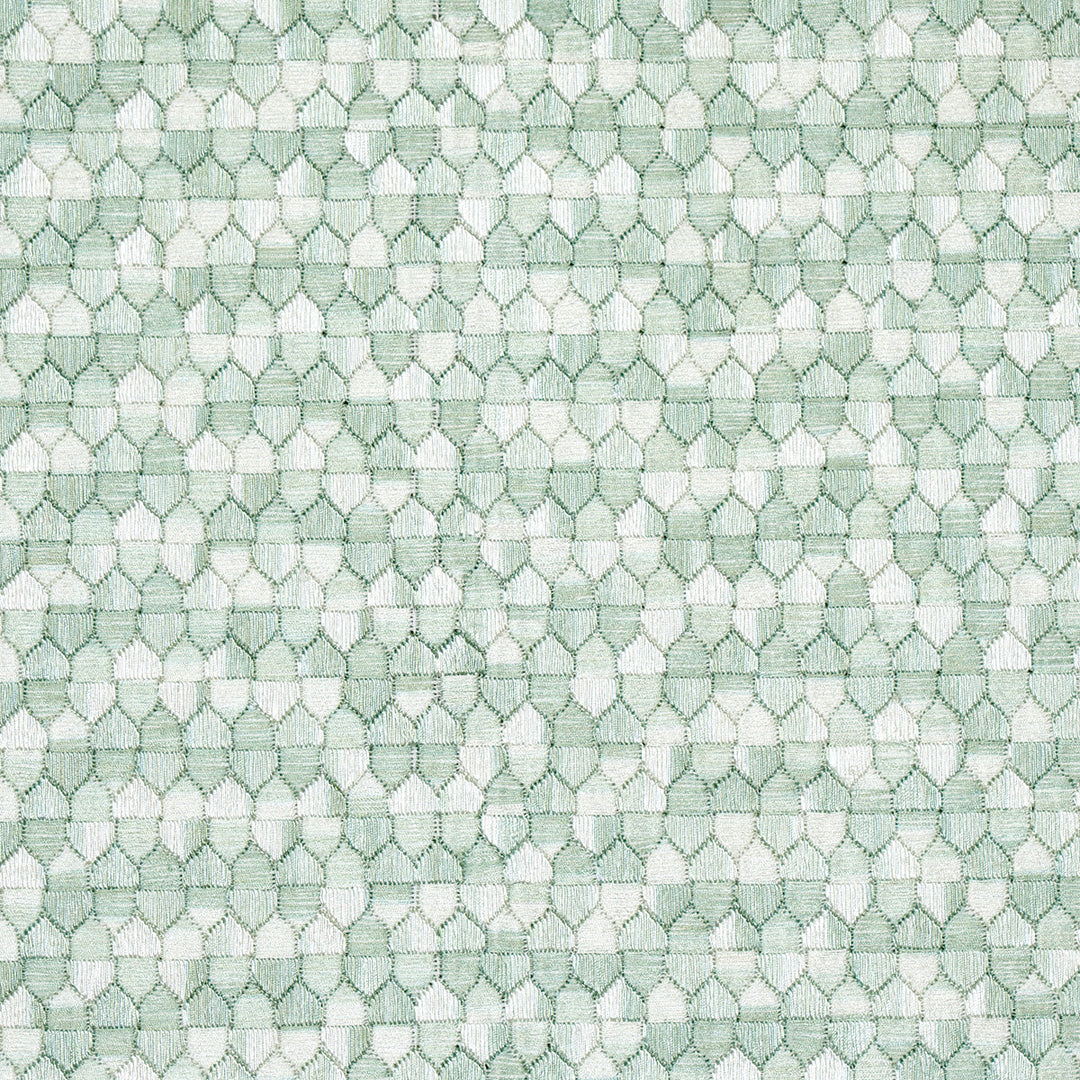 Schumacher Fabric Ivins Embroidery - Mineral