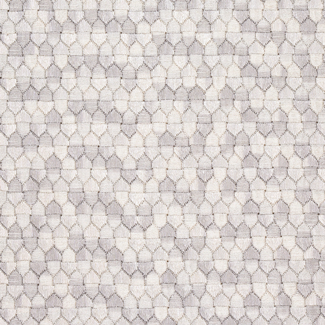 Schumacher Fabric Ivins Embroidery - Grey