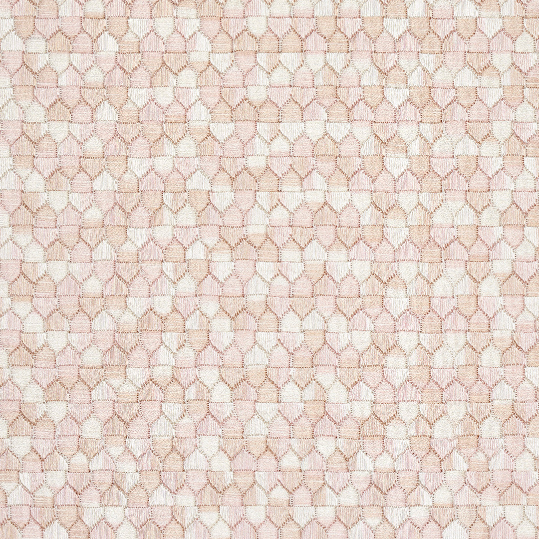 Schumacher Fabric Ivins Embroidery - Blush