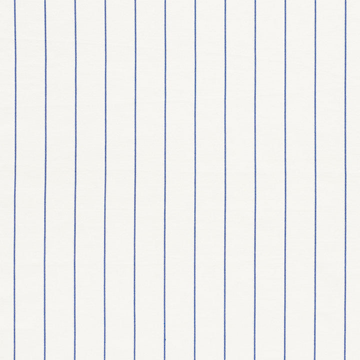 Cavett Stripe Blue 75250 by Schumacher Designer Fabric CHAMBRAY COTTON 100% INDIA </p><p>Repeat: Horizontal: 2 3/4" (7CM) and Vertical: 54 - Swanky Fabrics -