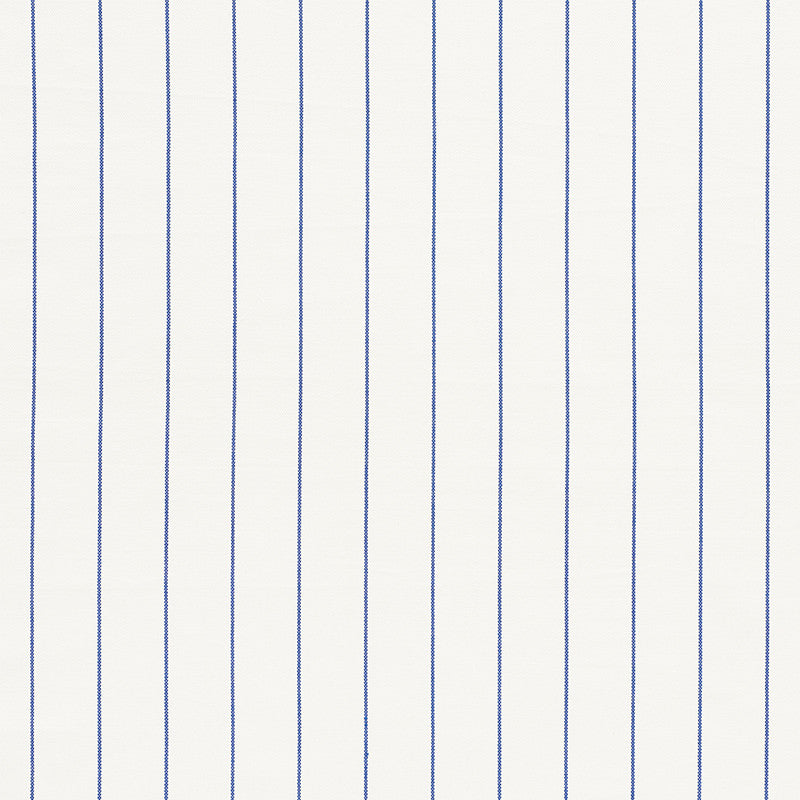 Cavett Stripe Blue 75250 by Schumacher Designer Fabric CHAMBRAY See Sample INDIA - </p><p>Repeat: Horizontal: 2 3/4" (7CM) and Vertical: - 54" (137CM) - Swanky Fabrics -