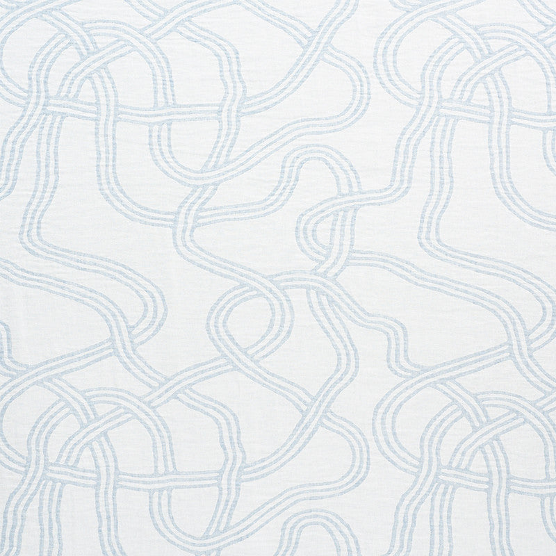 Seabury Light Blue 75290 by Schumacher Designer Fabric Chambray 100% Linen - Horizontal: 30 and Vertical: 30.75 118 - Swanky Fabrics -