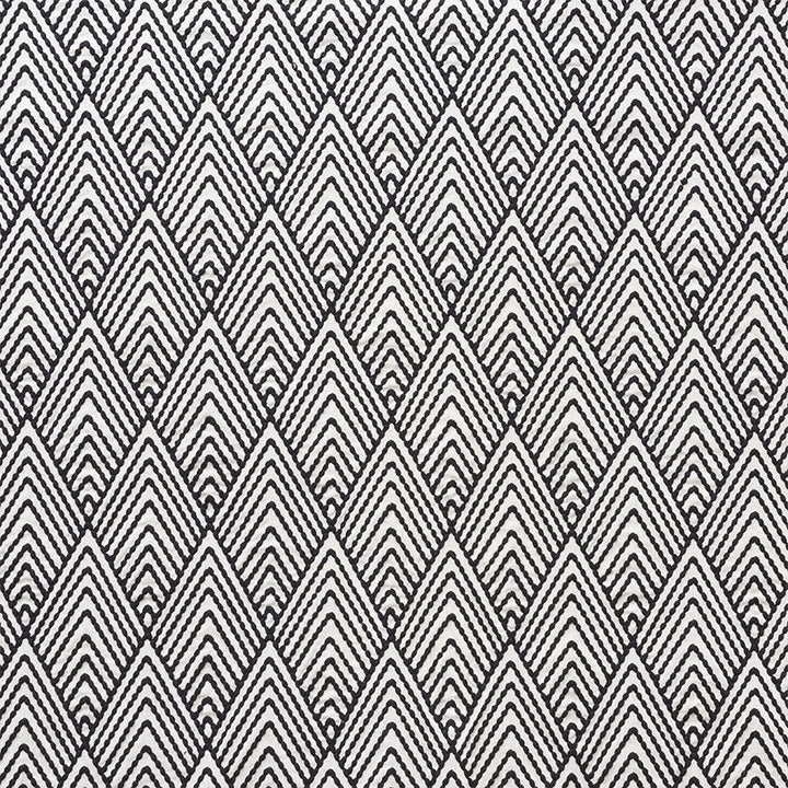 Avila Embroidery Black 75372 by Schumacher Designer Fabric Nautilus 50% Linen, 50% Polyester Martindale 40,000 Horizontal: 4 and Vertical: 7.5 50.5 - Swanky Fabrics -