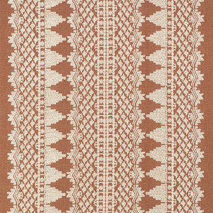 Schumacher Fabric Wentworth Embroidery Rust 75470