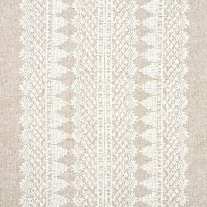 Wentworth Embroidery Natural 75472 by Schumacher Designer Fabric NEW TRADITIONAL II See Sample INDIA - </p><p>Repeat: Horizontal: 25 5/8" (65CM) and Vertical: 2 1/8" (5CM) 55" (140CM) - Swanky Fabrics -