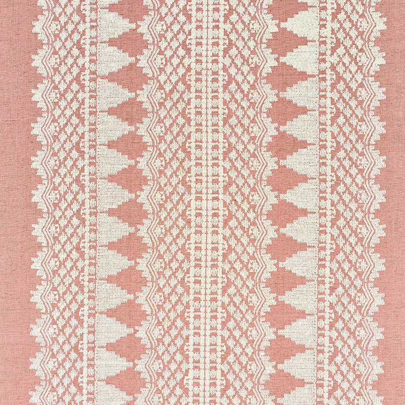 Wentworth Embroidery Rose 75473 by Schumacher Designer Fabric NEW TRADITIONAL II LINEN 50% COTTON 50% INDIA </p><p>Repeat: Horizontal: 25 5/8" (65CM) and Vertical: 2 1/8" (5CM) 55 - Swanky Fabrics -