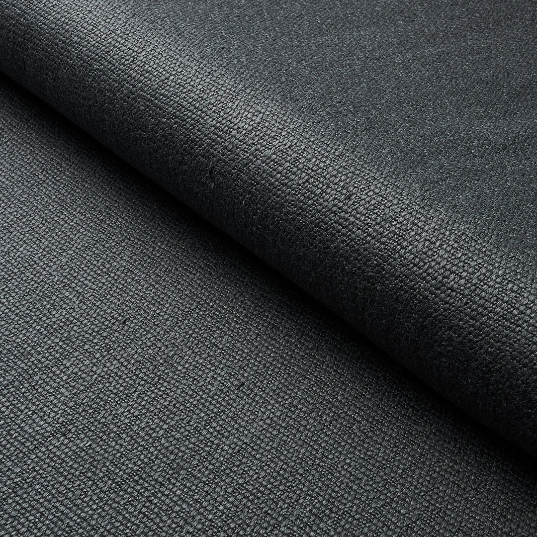 Schumacher Fabric Finn Heavyweight Linen - Charcoal